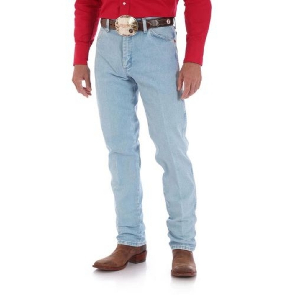 Nwot Wrangler Cowboy Cut Denim Straight Leg Jeans Lightest Wash Size (28) 3x32